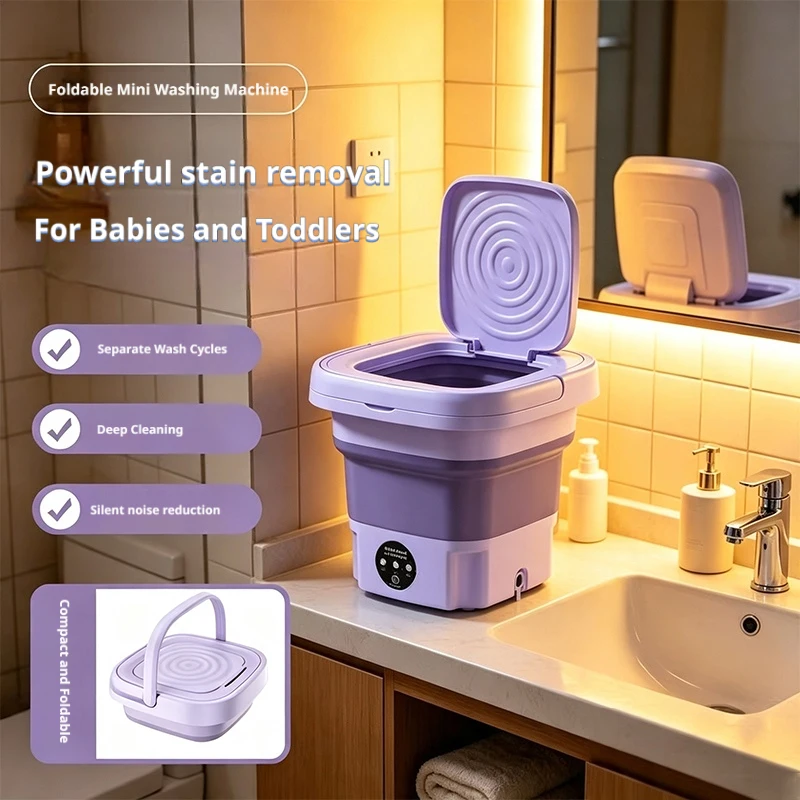 Baby Products Manufacturers - Mini Lavadora Plegable de 9L, Lavadora