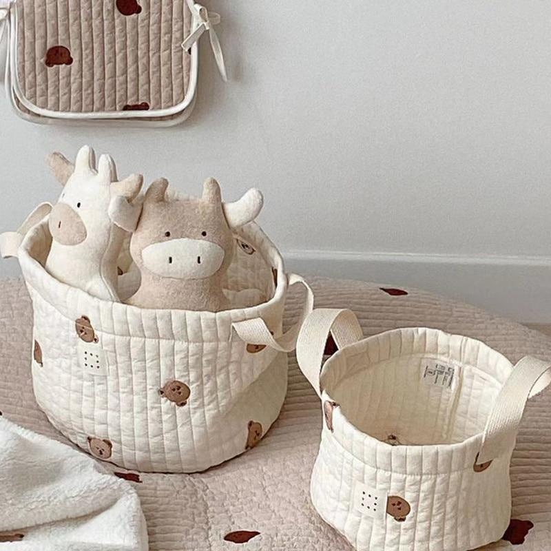 Baby Products Basket - Bolsa de pañales con bordado de