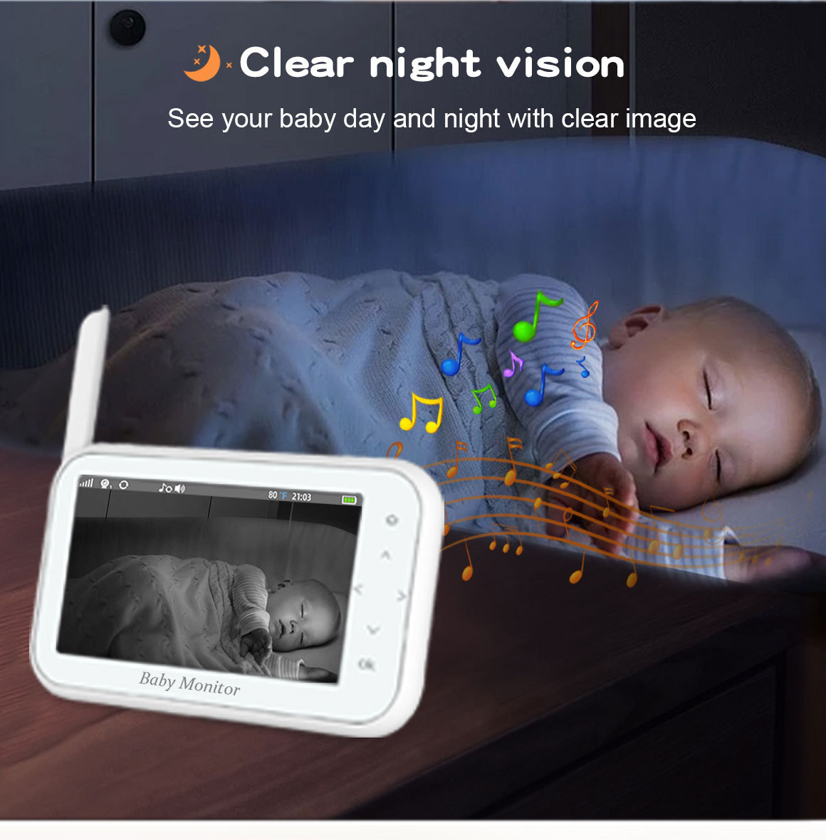 Wireless Baby Monitor - Monitor de Bebé Inalámbrico PTZ de