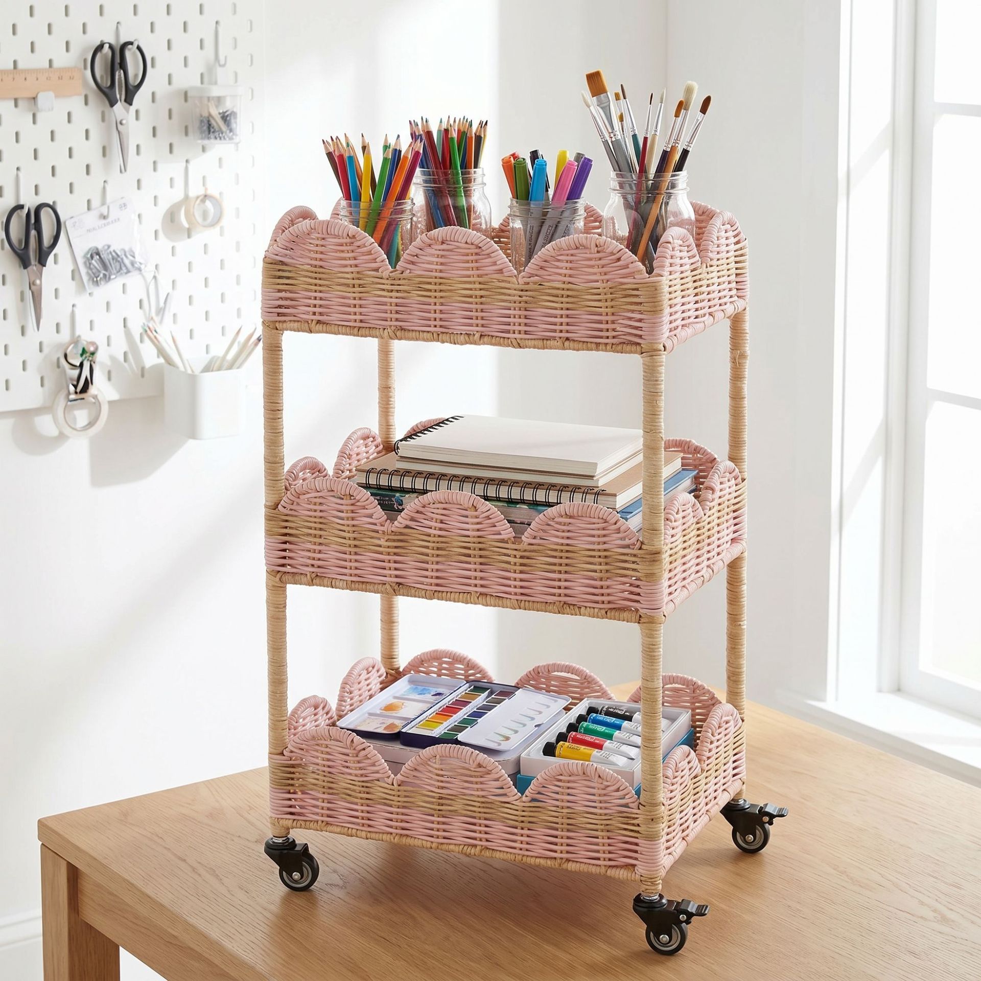Estante de mimbre sintético te - Baby Products Basket reseña y precio