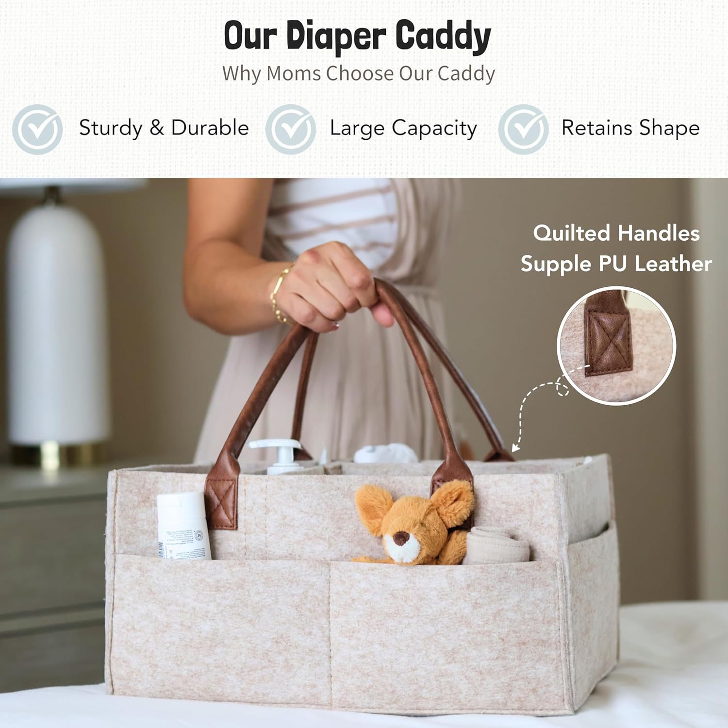 Cesta Organizadora de Fieltro  - Baby Products Basket reseña y precio