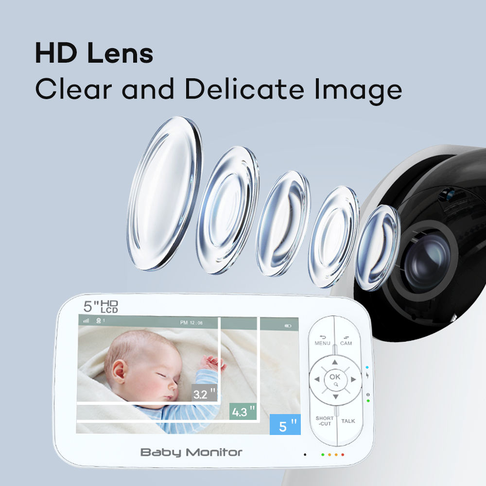 5 pulgadas 2MP 1080P aplicació - Wireless Baby Monitor reseña y precio