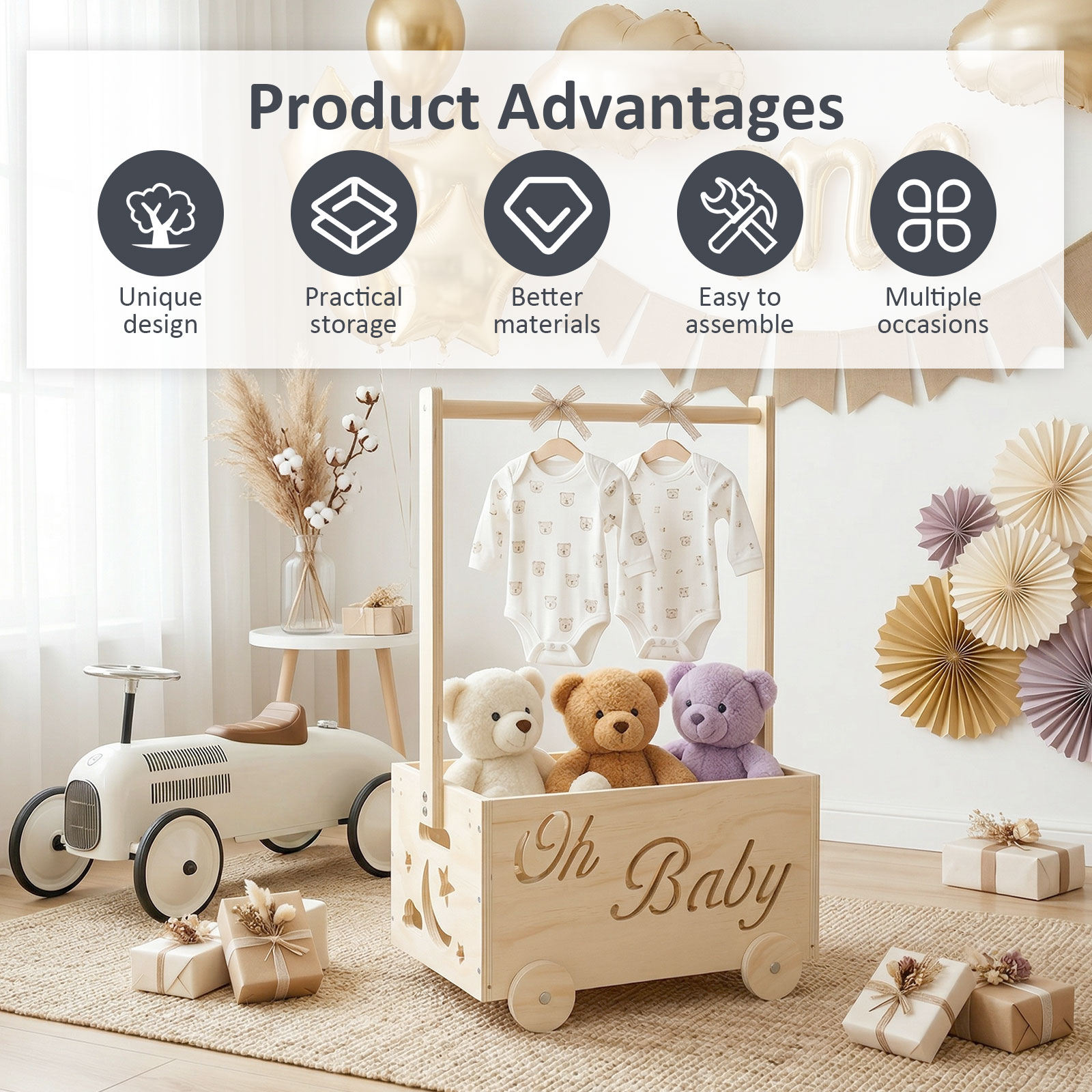 Cesta de Almacenamiento de Pro - Baby Products Basket reseña y precio
